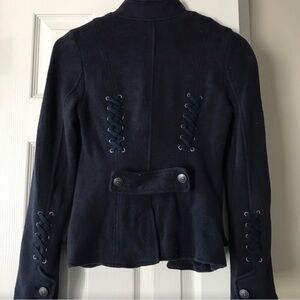 Free People Navy Military Styled Jacket